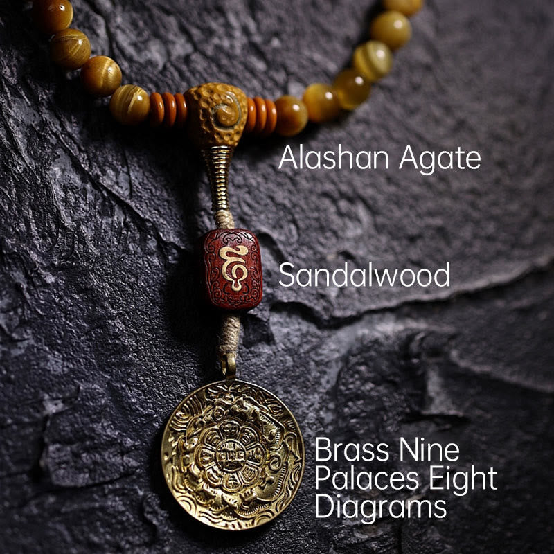 108 Perlen Tigerauge Schutz Mala Armband 6mm oder 8mm