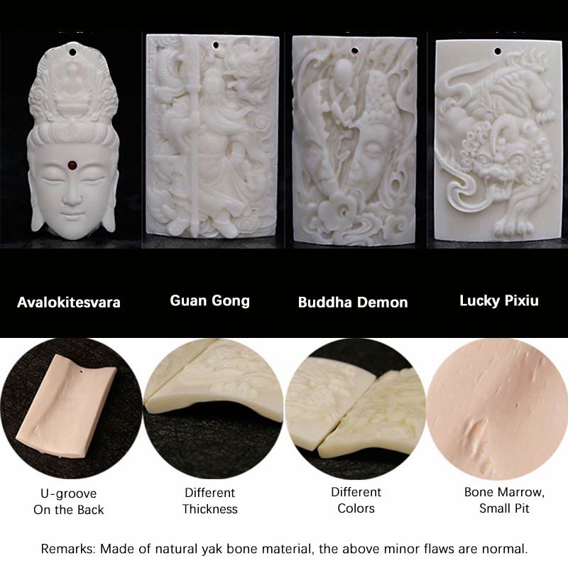 108 Perlen Bodhi Seed Mala Armband | Avalokitesvara Pixiu Guan Gong