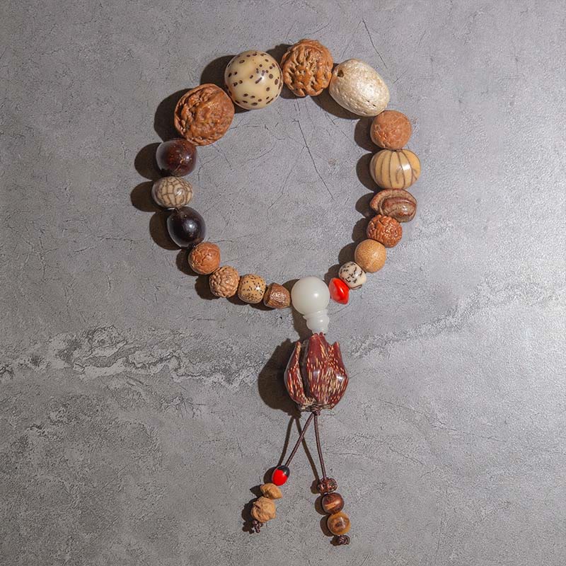 108 Perlen Bodhi Seed Mala Armband für Glück und Reichtum