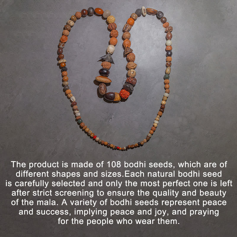 108 Perlen Bodhi Seed Mala Armband für Glück und Reichtum