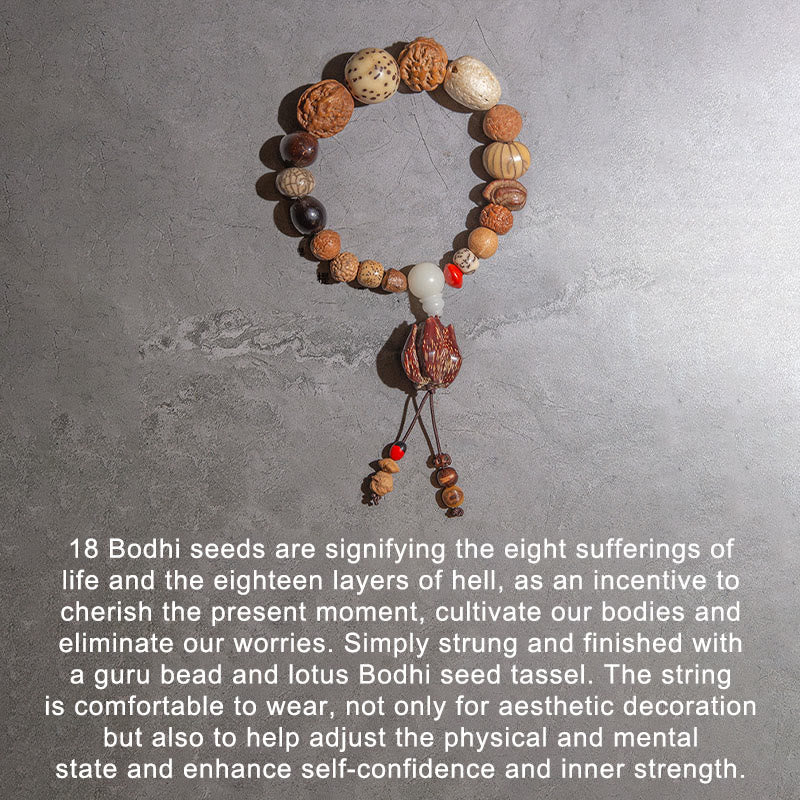 108 Perlen Bodhi Seed Mala Armband für Glück und Reichtum