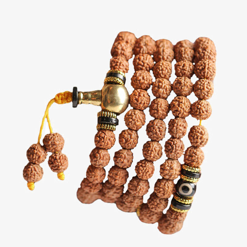 108 Perlen Bodhi Seed Mala Armband für Meditation &amp; Glück