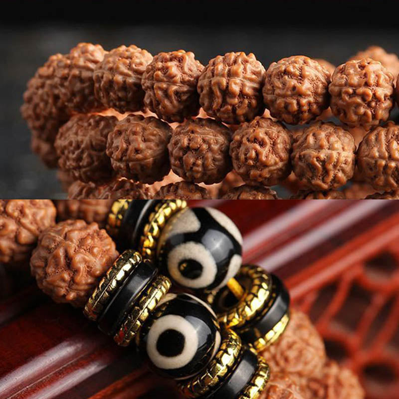 108 Perlen Bodhi Seed Mala Armband für Meditation &amp; Glück