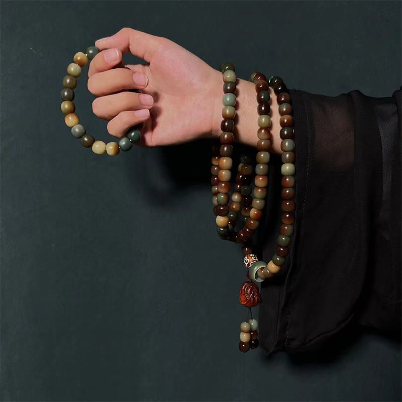 108 Perlen Bodhi Seed Mala Armband für Frieden und Weisheit
