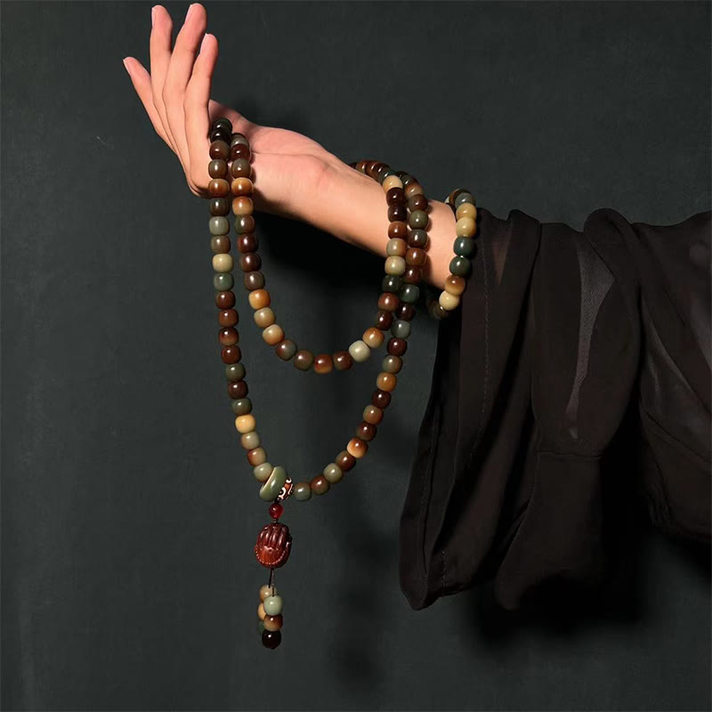 108 Perlen Bodhi Seed Mala Armband für Frieden und Weisheit