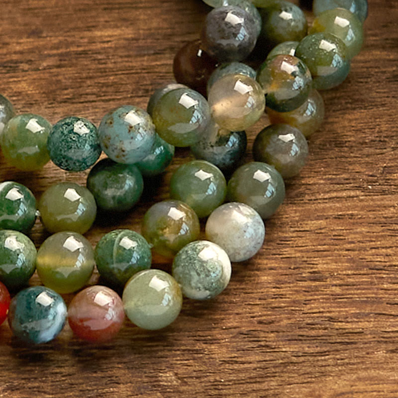 108 Perlen Indisches Achat-Lotus-Ruhearmband für Meditation