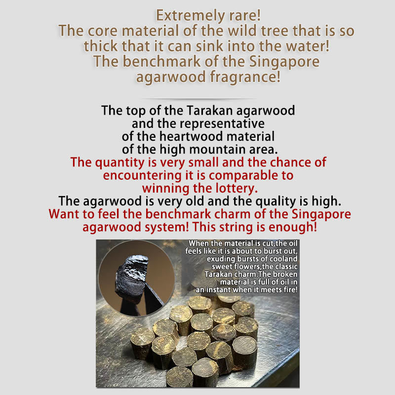 108 Perlen Tarakan Agarwood Holz Mala Armband zum Schutz