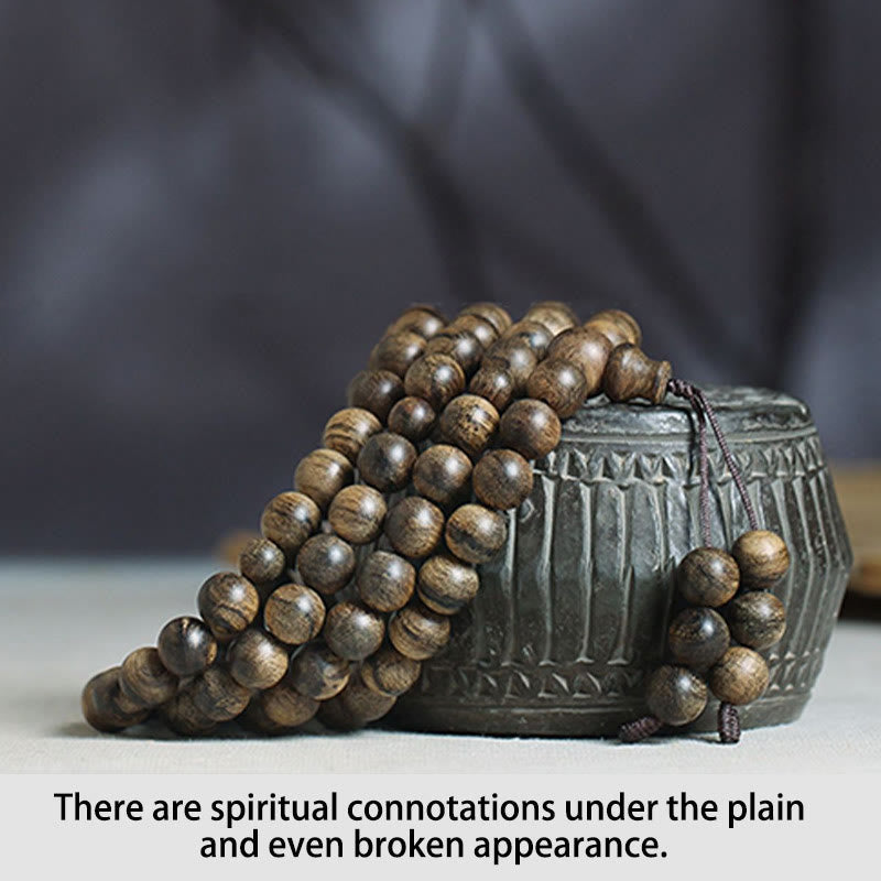 108 Perlen Tarakan Agarwood Holz Mala Armband zum Schutz