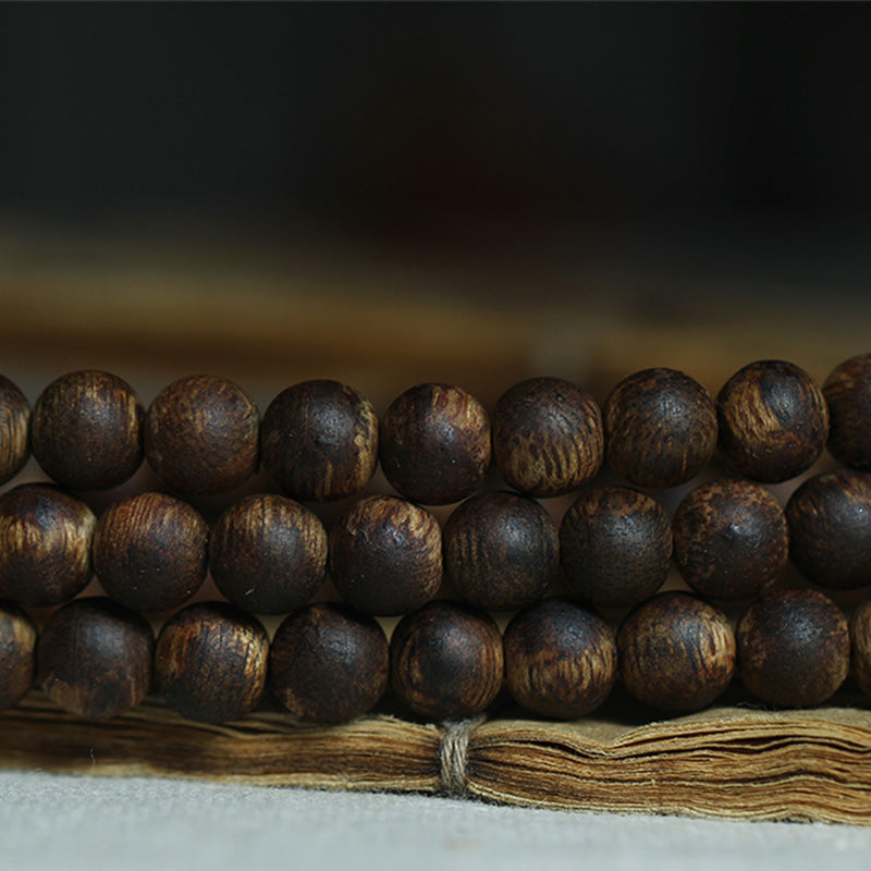 108 Perlen Holz Mala Armband Adlerholz Jade 999 Gold Frieden