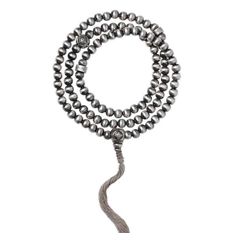 108 Mala Perlen Sterling Silber Rot Achat Türkis Vertrauen Armband