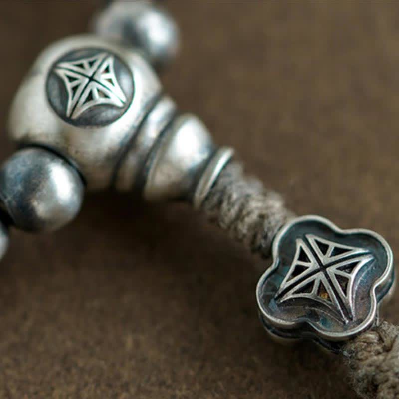 108 Mala Perlen Sterling Silber Rot Achat Türkis Vertrauen Armband