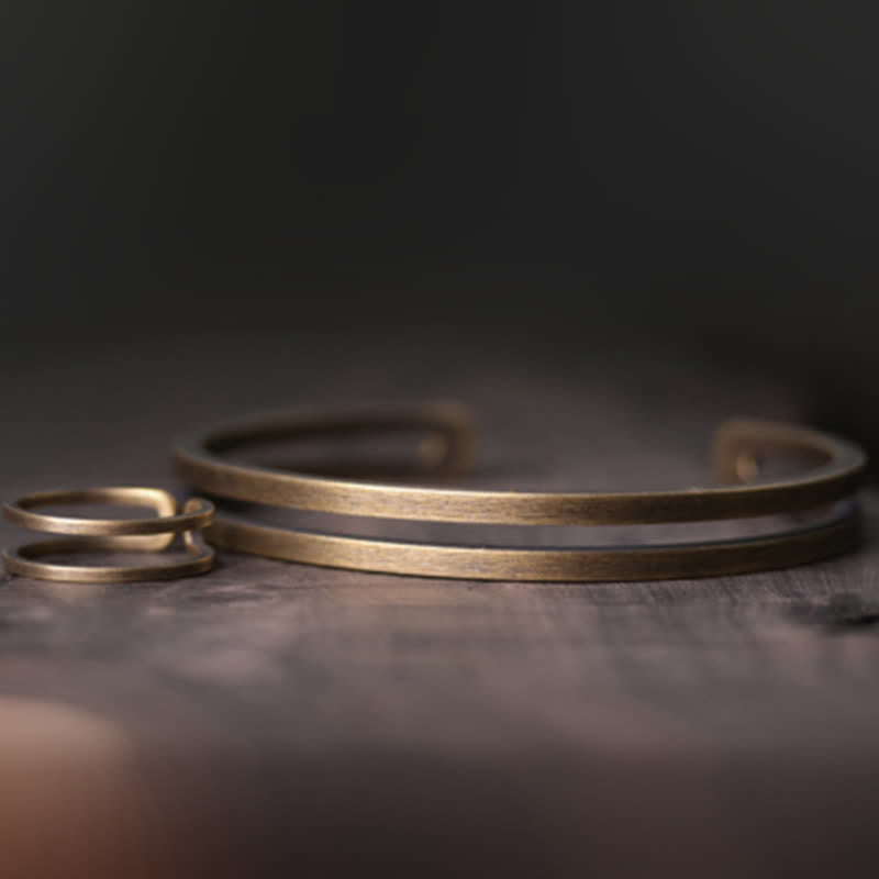 Rustic Copper Luck Viking Spiritual Bracelet Adjustable