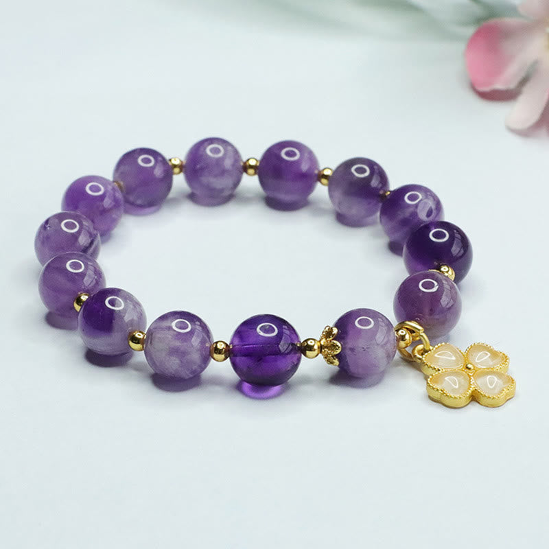 10 mm Amethyst-Charm-Armband „Inner Peace“