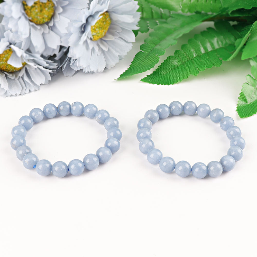 10mm Angelite Spiritual Bracelet for Healing