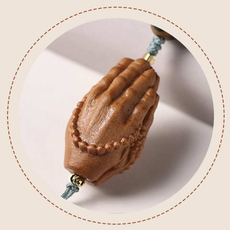 10 mm Bodhi-Samen Dreiäugiges Dzi-Buddha-Hand-Reichtumsarmband