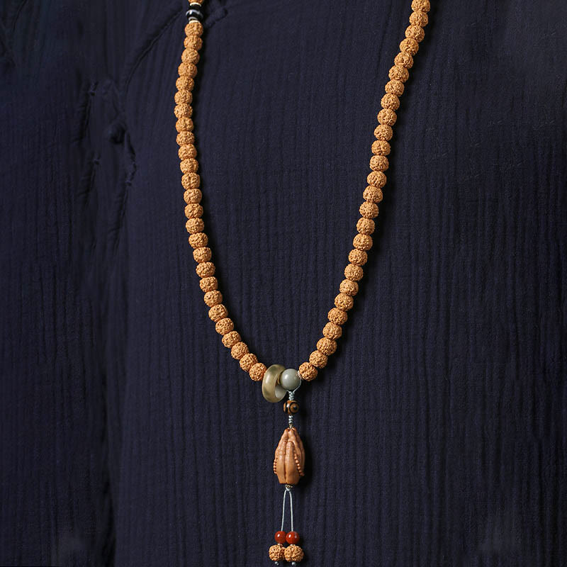 10 mm Bodhi-Samen Dreiäugiges Dzi-Buddha-Hand-Reichtumsarmband