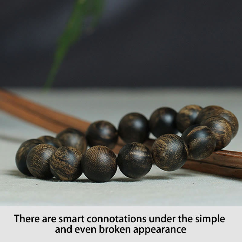 10 mm Brunei Agarwood Wasserwellen-Friedensarmband