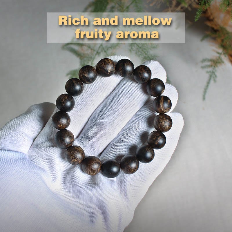 10 mm Brunei Agarwood Wasserwellen-Friedensarmband