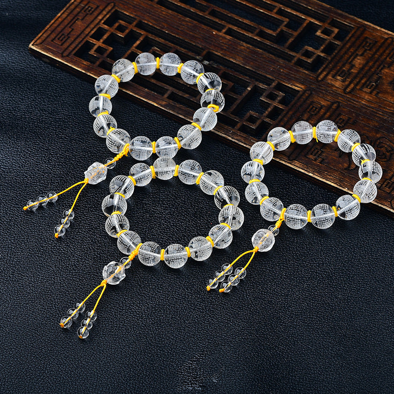 10 mm klares Quarzarmband für Meditation und Heilung