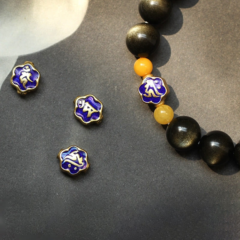 10 mm Goldglanz-Obsidian-Schutzarmband mit chinesischem Sternzeichen