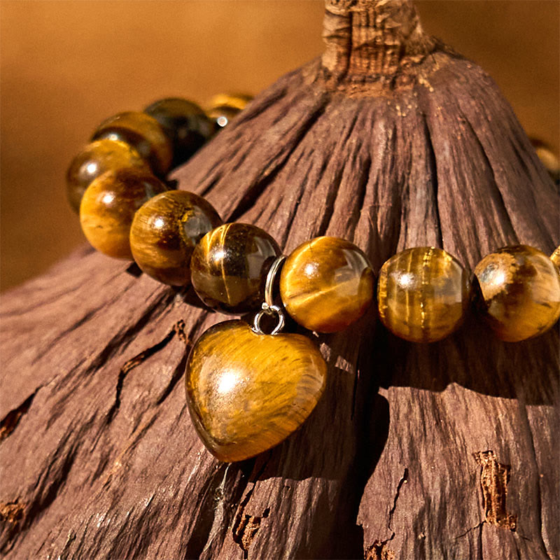 10 mm grünes Aventurin-Liebesherz-Balance-Armband