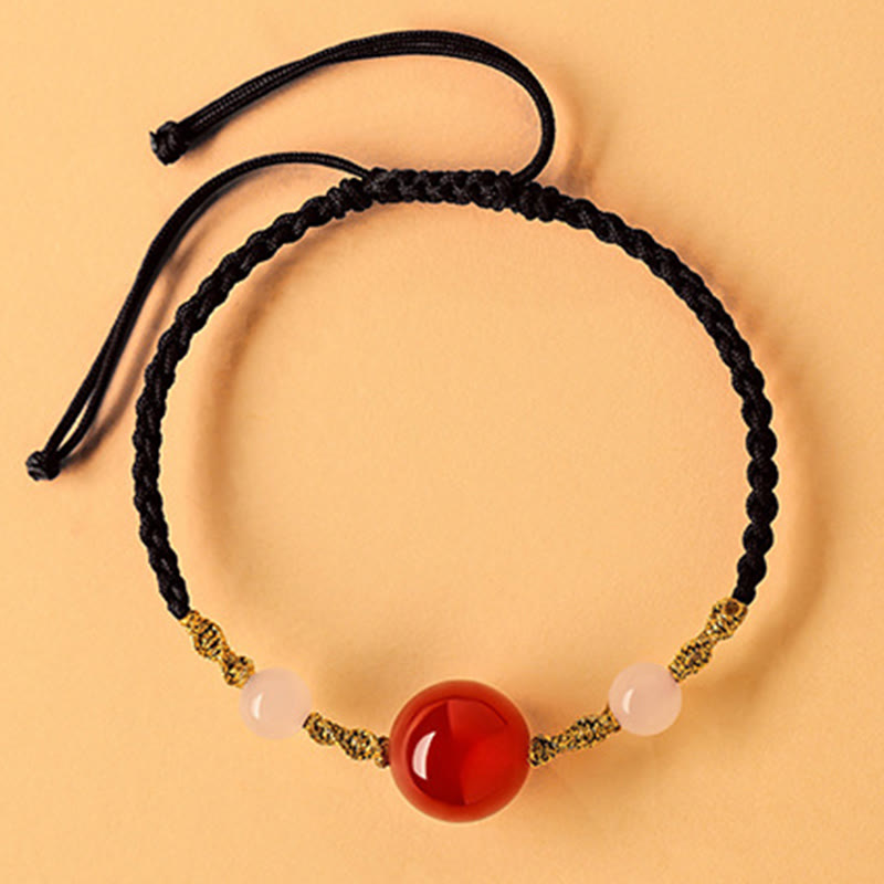 10 mm geflochtenes Glücksarmband aus Hetian-Jade für spirituelles Gleichgewicht