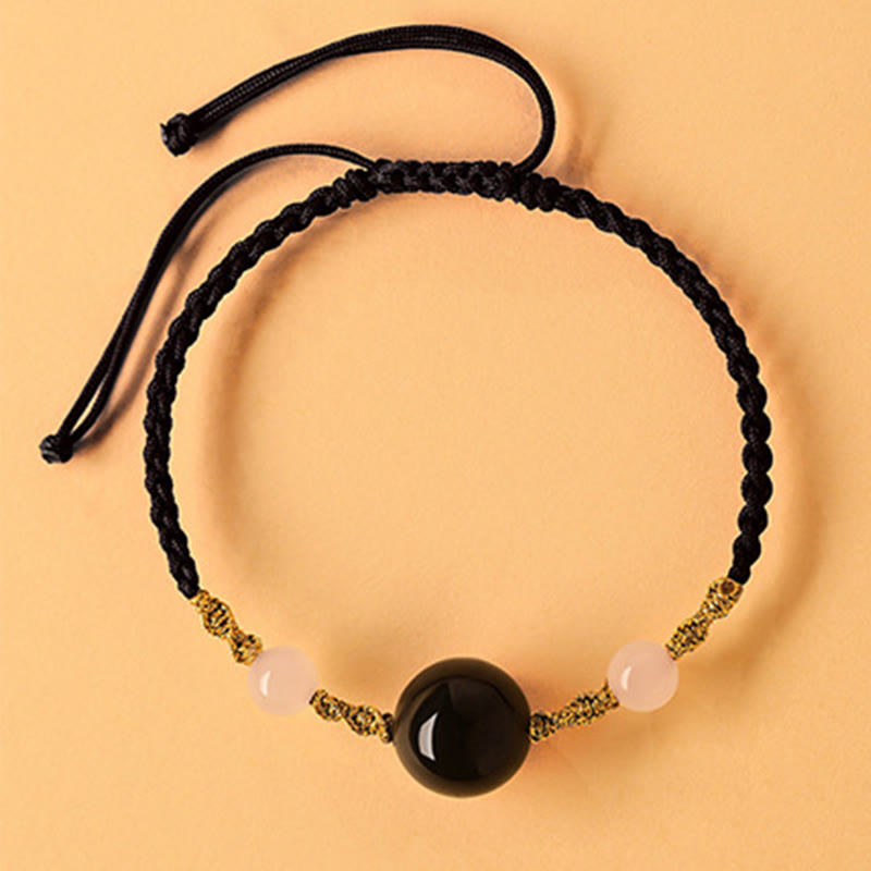 10 mm geflochtenes Glücksarmband aus Hetian-Jade für spirituelles Gleichgewicht