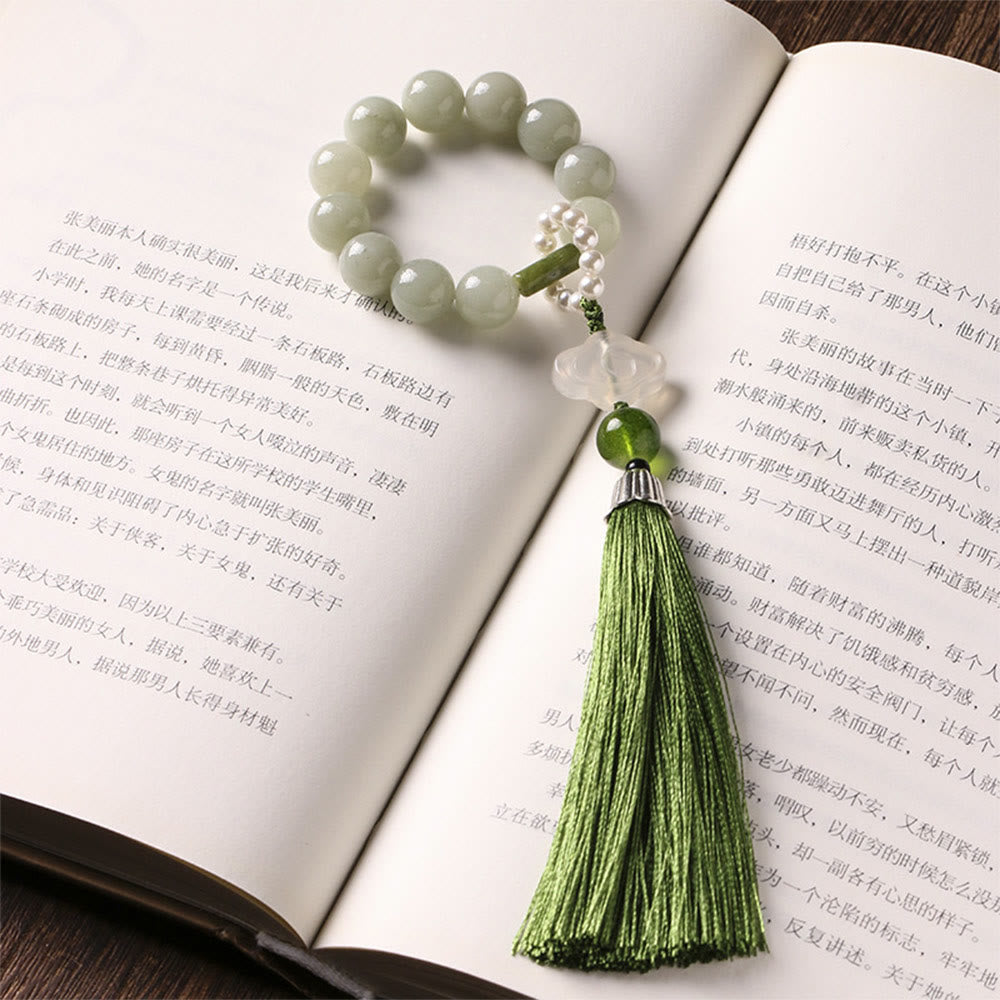 10 mm Jade-Wohlstands-Mala-Armband für Fülle