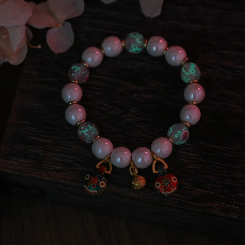 10 mm Liuli-Glas-Charm-Armband mit spirituellem Charme für Wohlstand