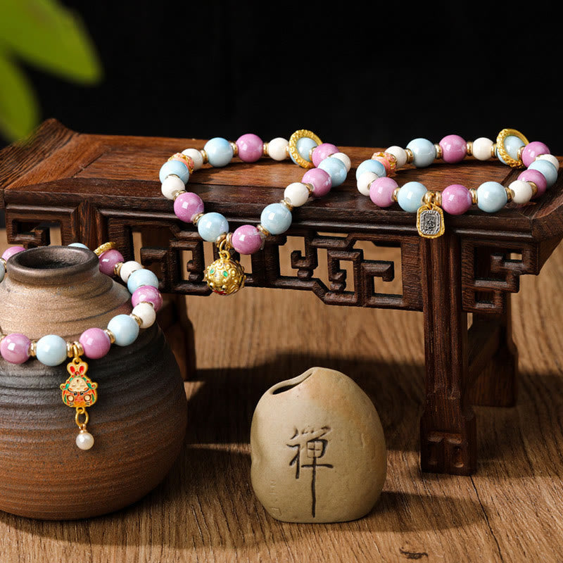 10 mm Liuli-Glas-Armband zum Schutz spirituellen Reichtums
