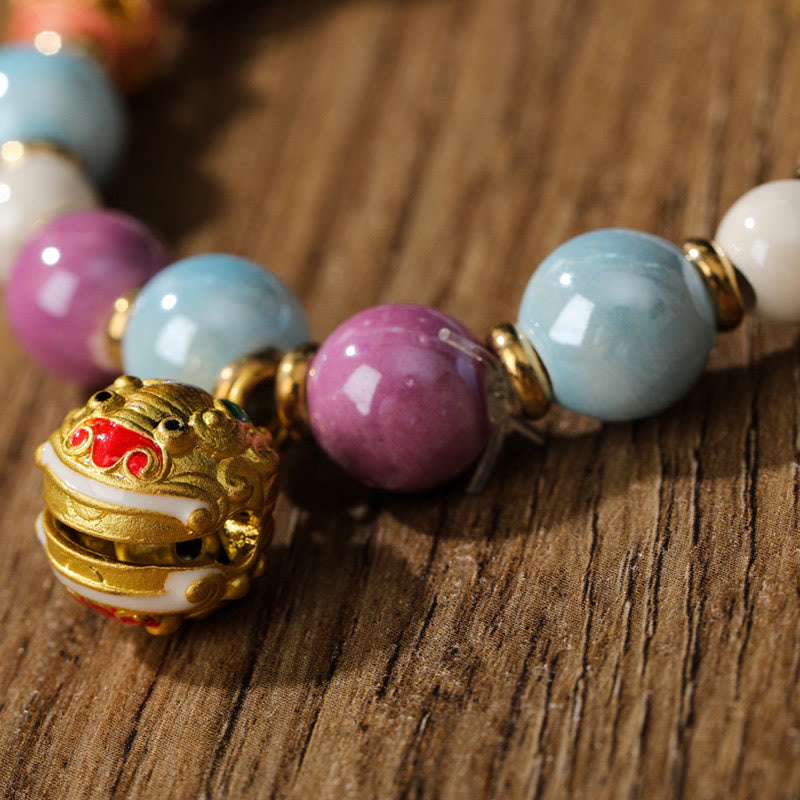 10 mm Liuli-Glas-Armband zum Schutz spirituellen Reichtums