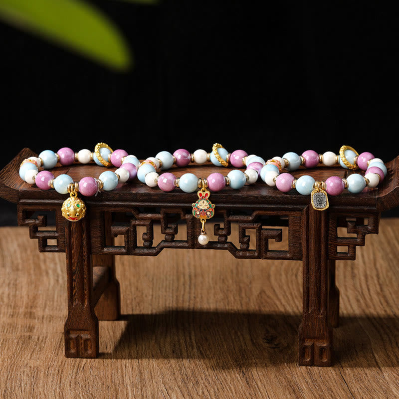 10 mm Liuli-Glas-Armband zum Schutz spirituellen Reichtums