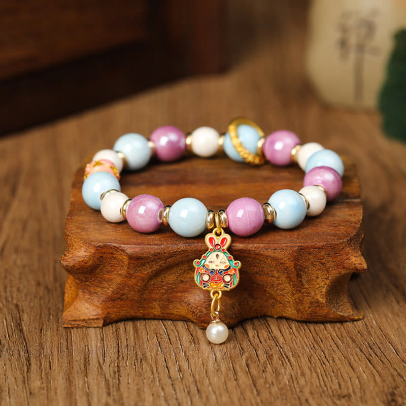 10 mm Liuli-Glas-Armband zum Schutz spirituellen Reichtums