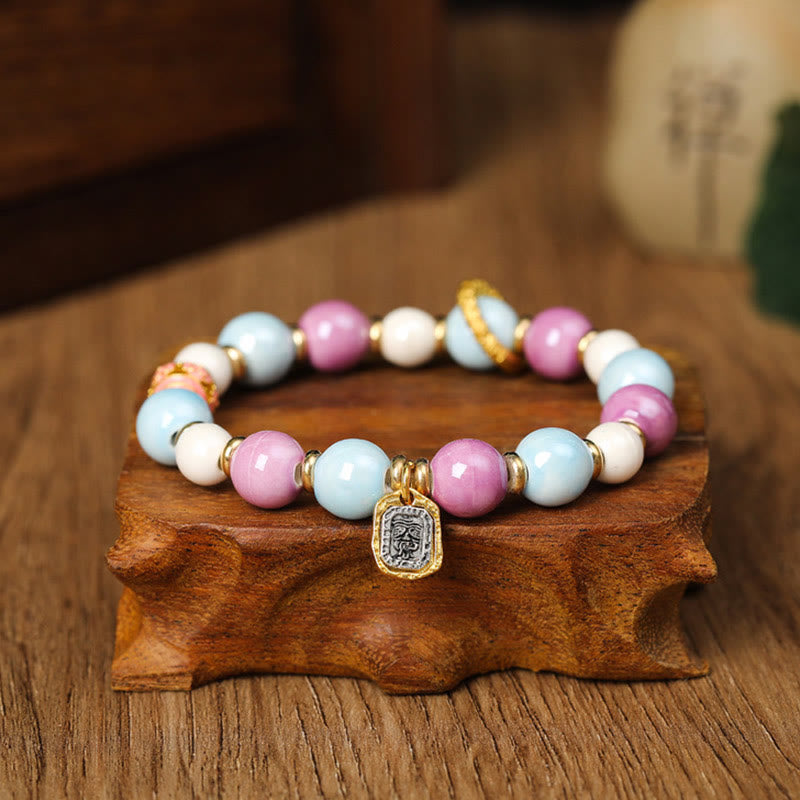10 mm Liuli-Glas-Armband zum Schutz spirituellen Reichtums