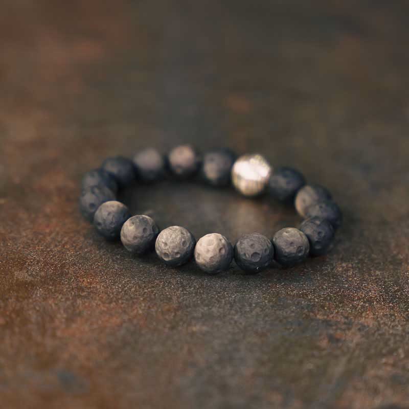10 mm Schutzarmband aus natürlichem, silberglänzendem Obsidian