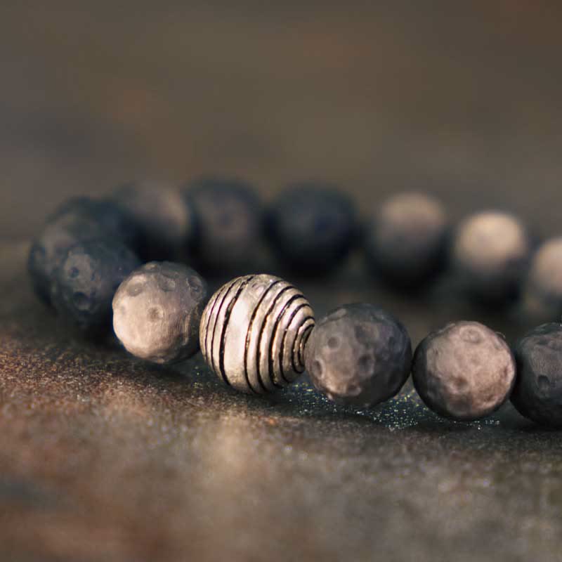 10 mm Schutzarmband aus natürlichem, silberglänzendem Obsidian