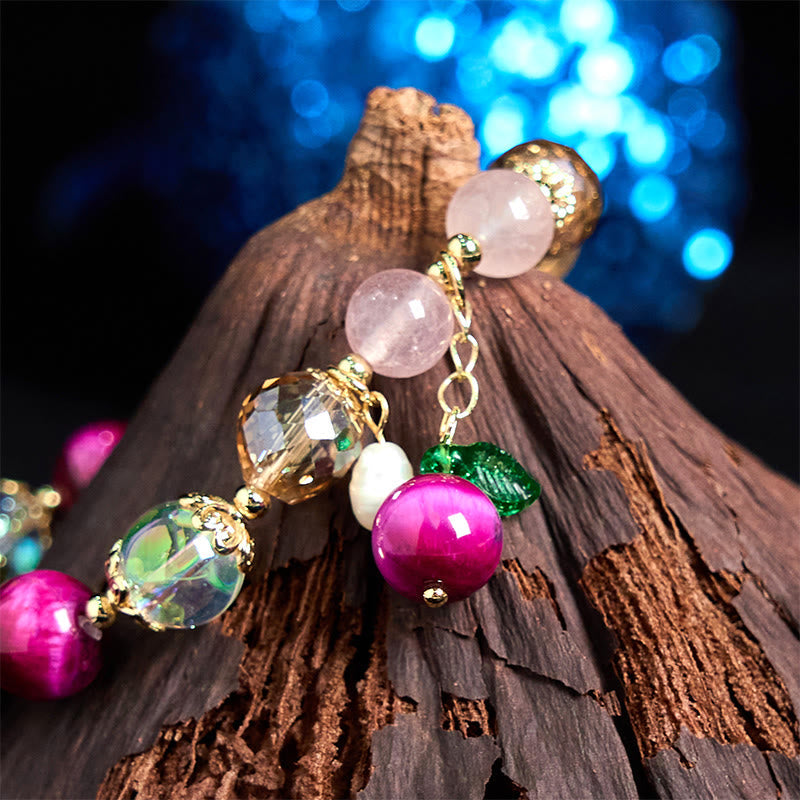 10 mm rotes Tigerauge-Schutzarmband für Damen