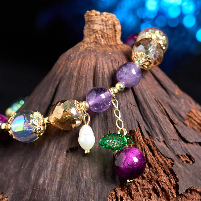 10 mm rotes Tigerauge-Schutzarmband für Damen