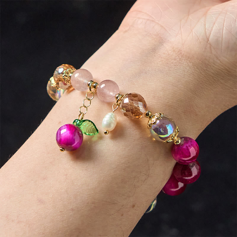 10 mm rotes Tigerauge-Schutzarmband für Damen