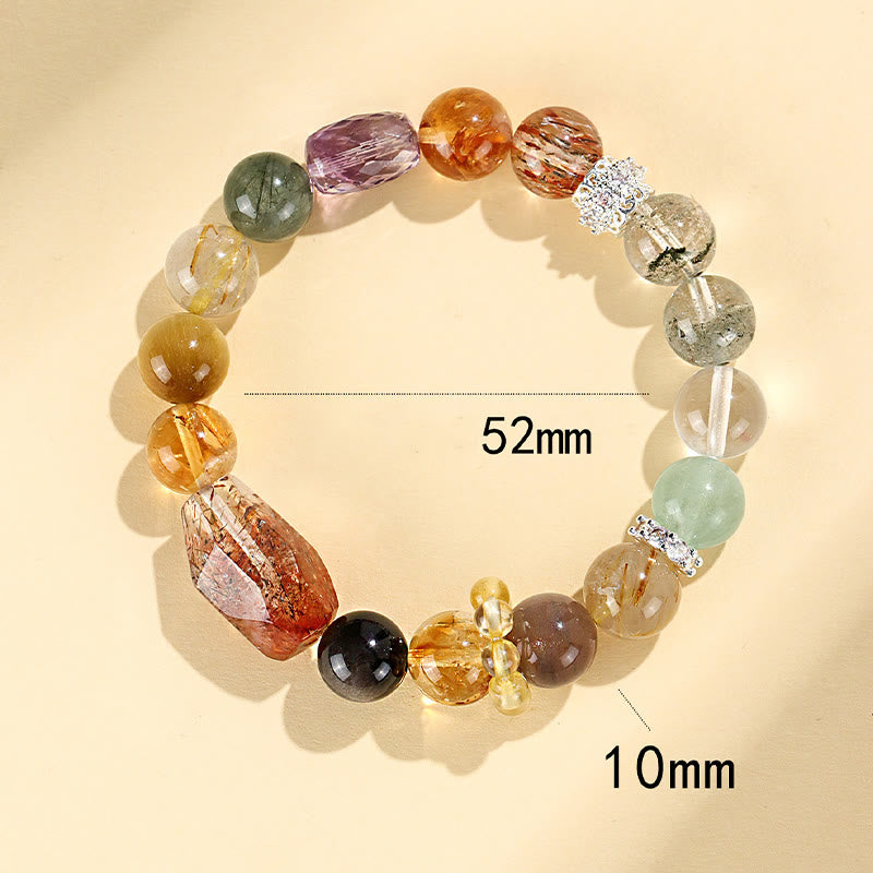 10 mm Super Seven Kristall Tigerauge Heilarmband