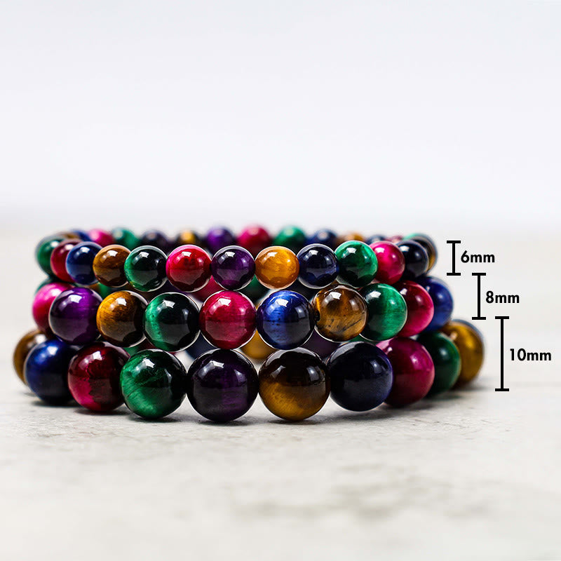 10 mm Tigerauge-Armband für Mut und innere Stärke