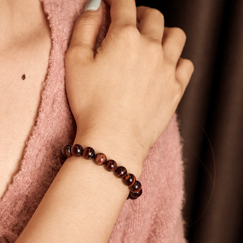 10 mm Tigerauge-Perlenarmband zum Schutz