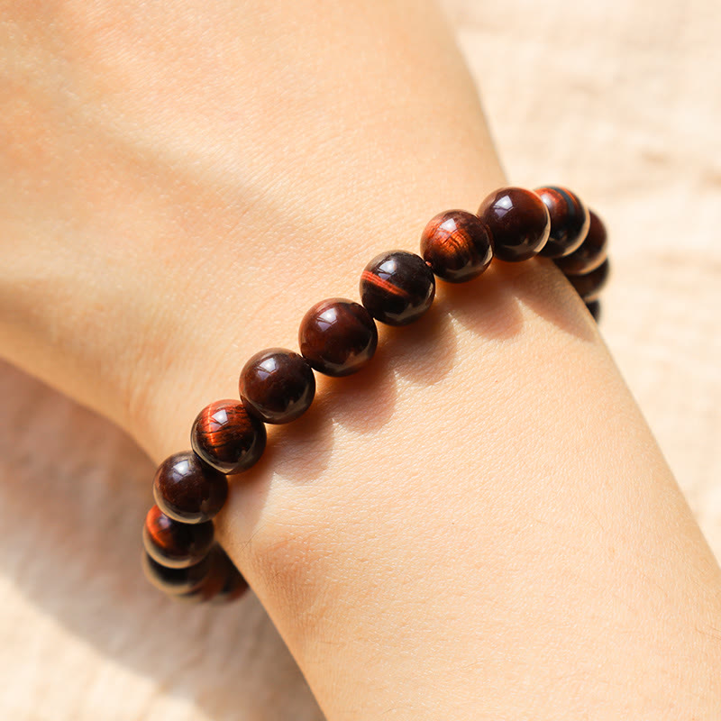 10 mm Tigerauge-Perlenarmband zum Schutz