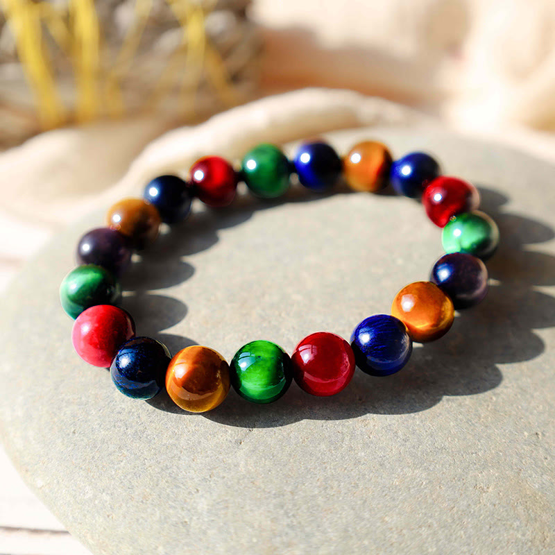 10 mm Tigerauge-Armband „Mut und Stärke“