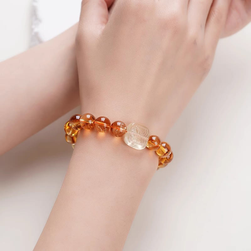 10 mm Topas-Freundlichkeits-Spirituelles Armband für inneren Frieden