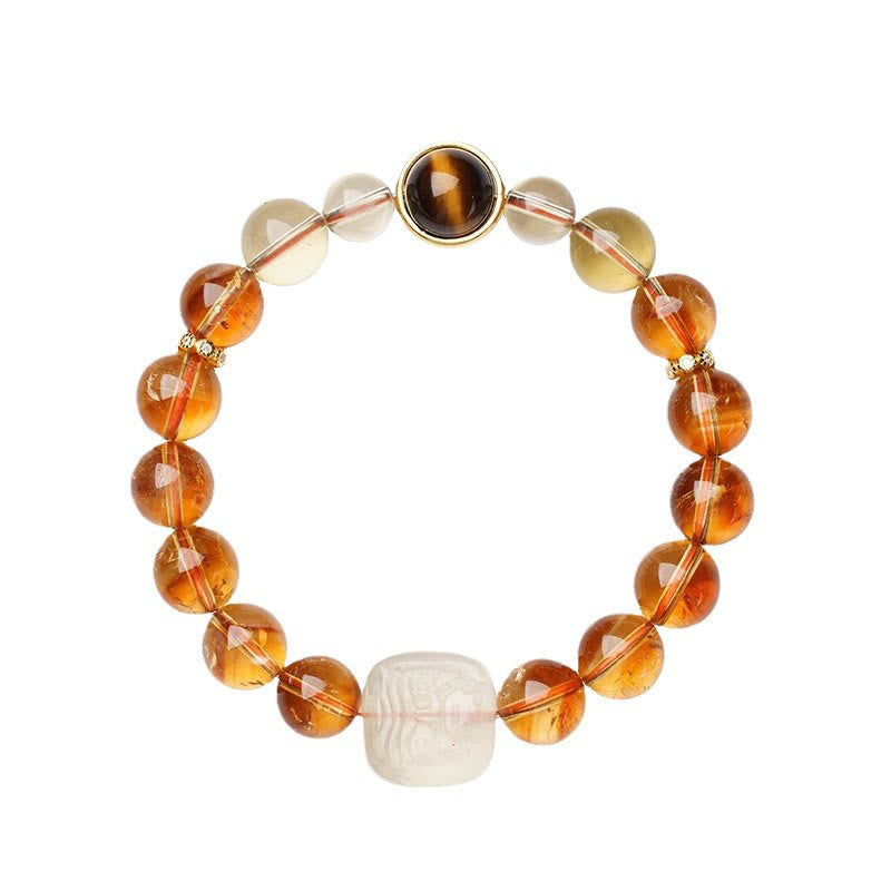 10 mm Topas-Freundlichkeits-Spirituelles Armband für inneren Frieden