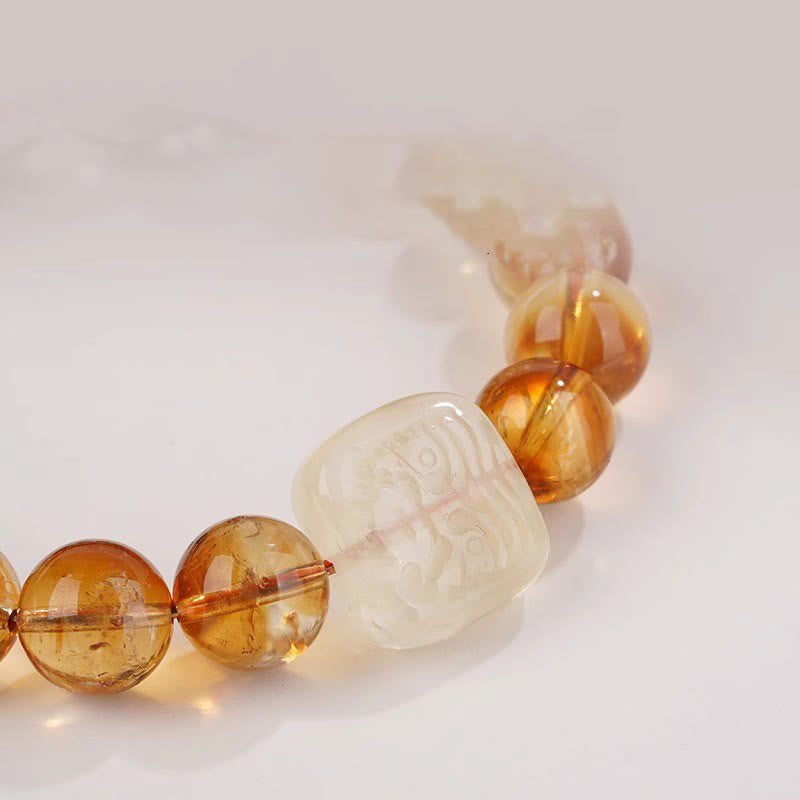 10 mm Topas-Freundlichkeits-Spirituelles Armband für inneren Frieden
