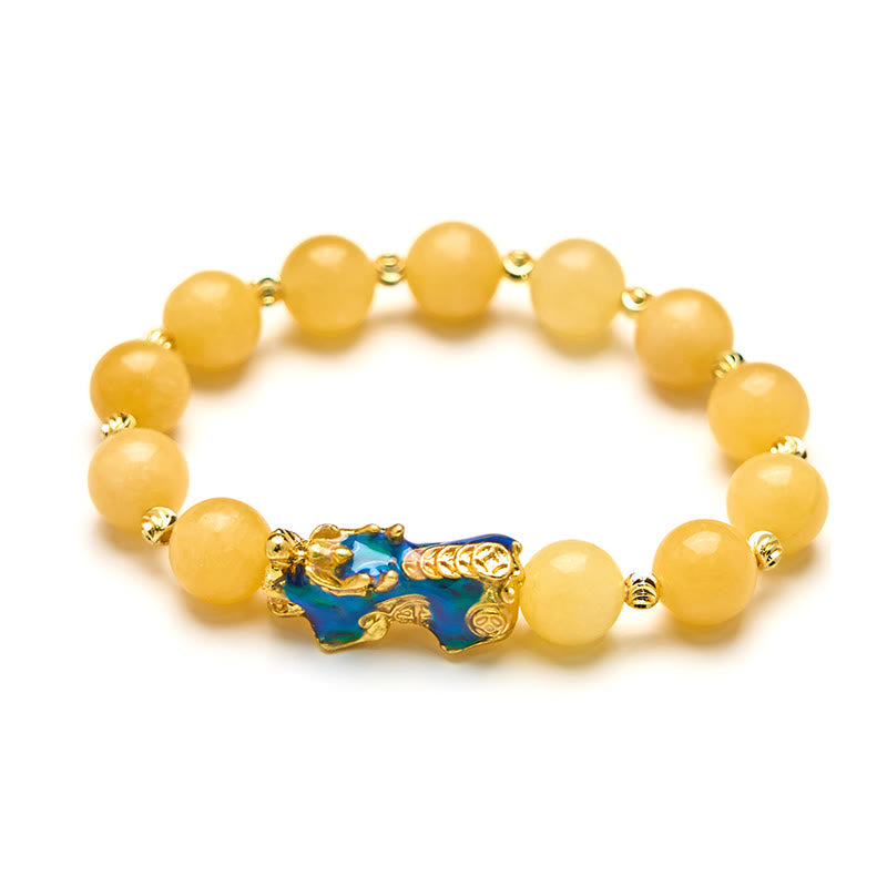10 mm Topas Pixiu Farbwechsel Reichtum Armband
