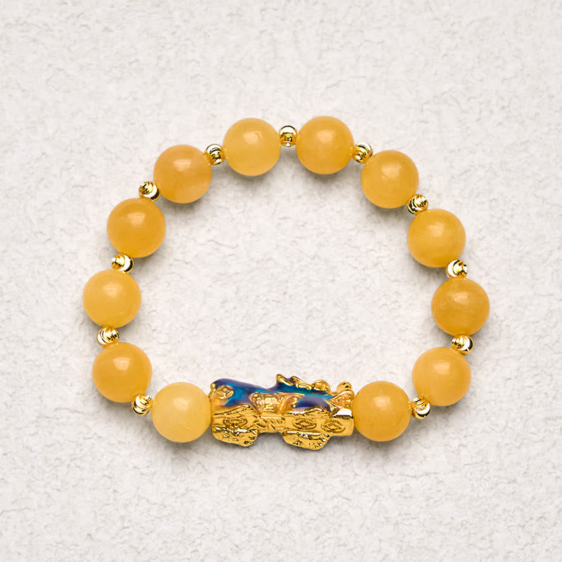 10 mm Topas Pixiu Farbwechsel Reichtum Armband