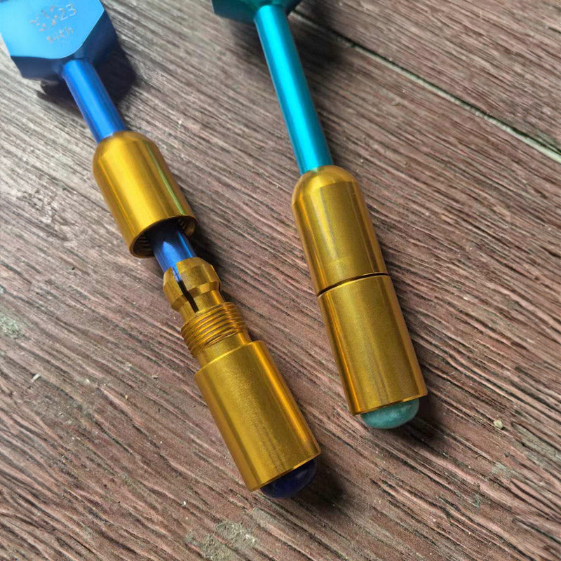 10-teiliges Stimmgabel-Set mit Kristallgriff für Massage und Biofeld 